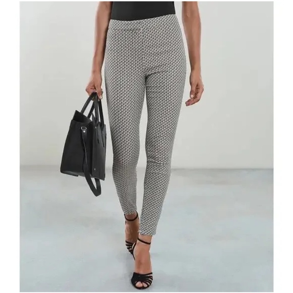 REISS Gio Jacquard Patterned Skinny Trousers US Sz 4